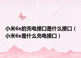 小米6x的充电接口是什么接口（小米6x是什么充电接口）