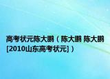 高考状元陈大鹏（陈大鹏 陈大鹏[2010山东高考状元]）