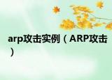 arp攻击实例（ARP攻击）