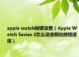 apple watch按键设置（Apple Watch Series 3怎么设定侧边按钮速度）