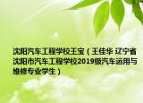 沈阳汽车工程学校王宝（王佳华 辽宁省沈阳市汽车工程学校2019级汽车运用与维修专业学生）