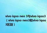 vivo iqoo neo 3与vivo iqoo3（vivo iqoo neo3和vivo iqoo3区别）