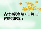 古代诗词名句（古诗 古代诗歌泛称）
