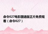 命令027电影国语版正片免费观看（命令027）