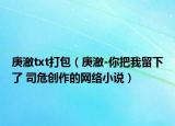 庚澈txt打包（庚澈-你把我留下了 司危创作的网络小说）