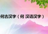 何古汉字（何 汉语汉字）