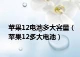 苹果12电池多大容量（苹果12多大电池）