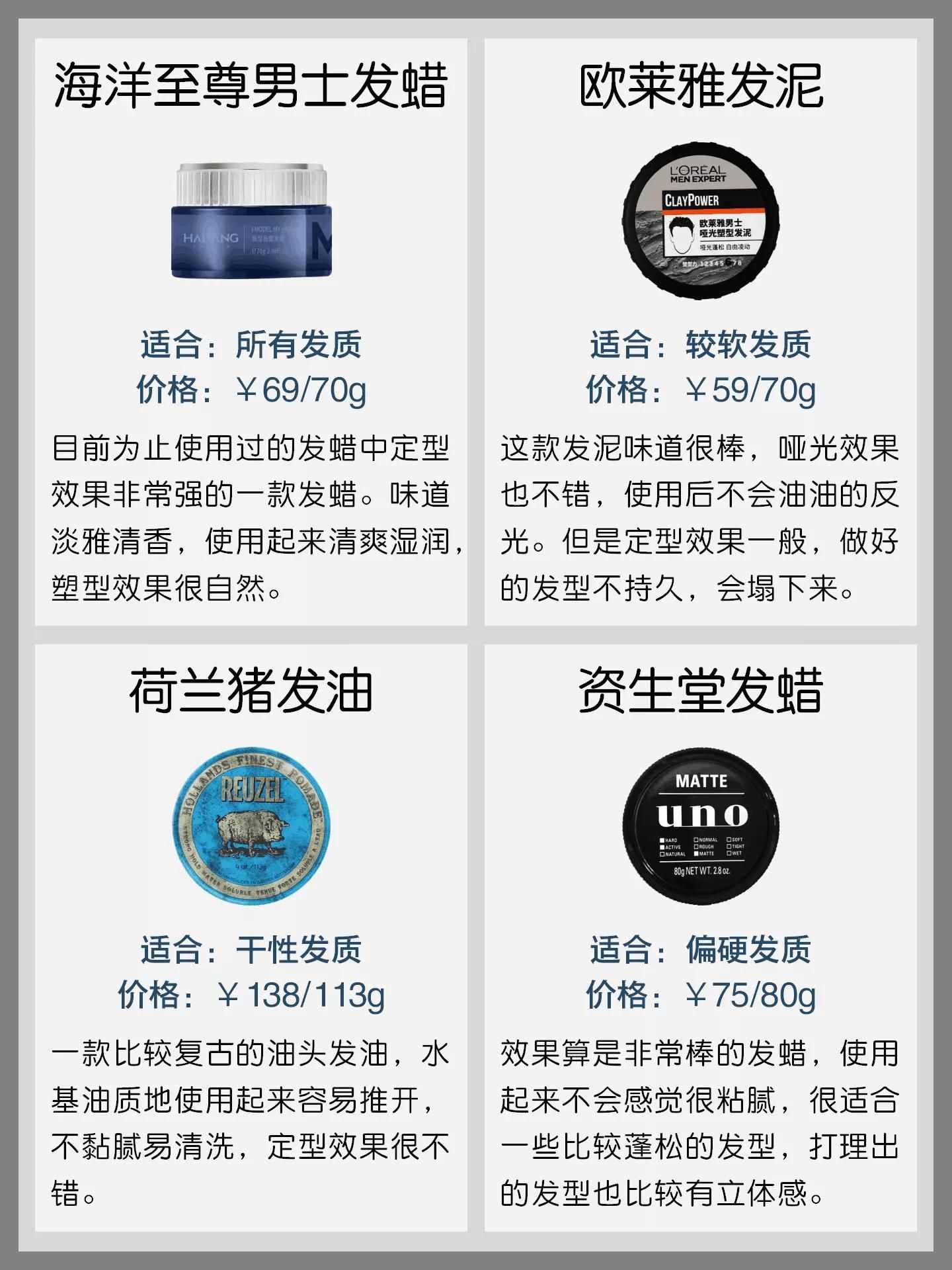 夏季造型男士发蜡测评指南！拥有男神发型的秘密