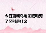 今日更新乌龟冬眠和死了区别是什么