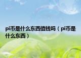pi币是什么东西值钱吗（pi币是什么东西）