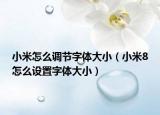 小米怎么调节字体大小（小米8怎么设置字体大小）