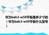 华为bah3-w59平板是多少寸的（华为bah3-w59平板什么型号）