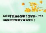 2028年奥运会在哪个国家开（2028年奥运会在哪个国家举行）