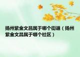 扬州紫金文昌属于哪个街道（扬州紫金文昌属于哪个社区）