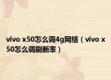 vivo x50怎么调4g网络（vivo x50怎么调刷新率）