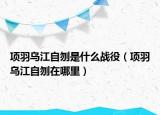 项羽乌江自刎是什么战役（项羽乌江自刎在哪里）