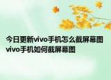 今日更新vivo手机怎么截屏幕图 vivo手机如何截屏幕图