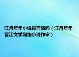 江月年年小说是言情吗（江月年年 晋江文学网络小说作家）