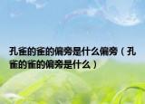 孔雀的雀的偏旁是什么偏旁（孔雀的雀的偏旁是什么）