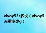 vivoy53s多长（vivoy53s重多少g）
