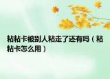 粘粘卡被别人粘走了还有吗（粘粘卡怎么用）