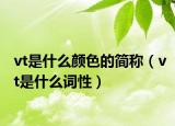 vt是什么颜色的简称（vt是什么词性）