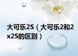 大可乐2S（大可乐2和2x2S的区别）