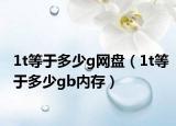 1t等于多少g网盘（1t等于多少gb内存）