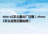 vivo u1怎么看出厂日期（vivou1怎么设置日期时间）