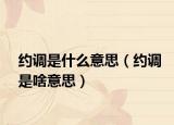 约调是什么意思（约调是啥意思）