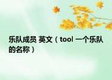 乐队成员 英文（tool 一个乐队的名称）