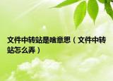 文件中转站是啥意思（文件中转站怎么弄）