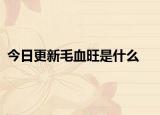 今日更新毛血旺是什么