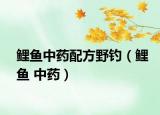 鲤鱼中药配方野钓（鲤鱼 中药）