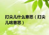 打尖儿什么意思（打尖儿啥意思）