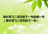 草长莺飞二月天的下一句是哪一句（草长莺飞二月天的下一句）