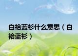 白袷蓝衫什么意思（白袷蓝衫）