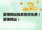 爱情网站独家推荐免费（爱情网站）