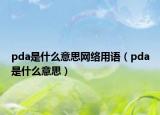 pda是什么意思网络用语（pda是什么意思）