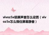 vivoz5x锁屏声音怎么设置（vivoz5x怎么捂住屏幕静音）
