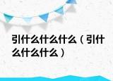 引什么什么什么（引什么什么什么）