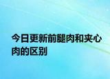 今日更新前腿肉和夹心肉的区别