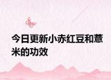 今日更新小赤红豆和薏米的功效