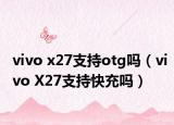 vivo x27支持otg吗（vivo X27支持快充吗）