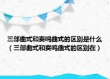三部曲式和奏鸣曲式的区别是什么（三部曲式和奏鸣曲式的区别在）