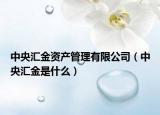 中央汇金资产管理有限公司（中央汇金是什么）
