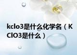 kclo3是什么化学名（KClO3是什么）