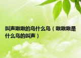 叫声啾啾的鸟什么鸟（啾啾啾是什么鸟的叫声）