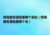 铁观音发源地是哪个省份（铁观音发源地是哪个省）
