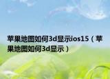 苹果地图如何3d显示ios15（苹果地图如何3d显示）